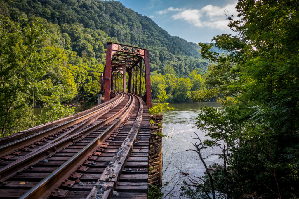 West Virginia Rail Road Bridge, snowshoe | Coolest places to adventure united states