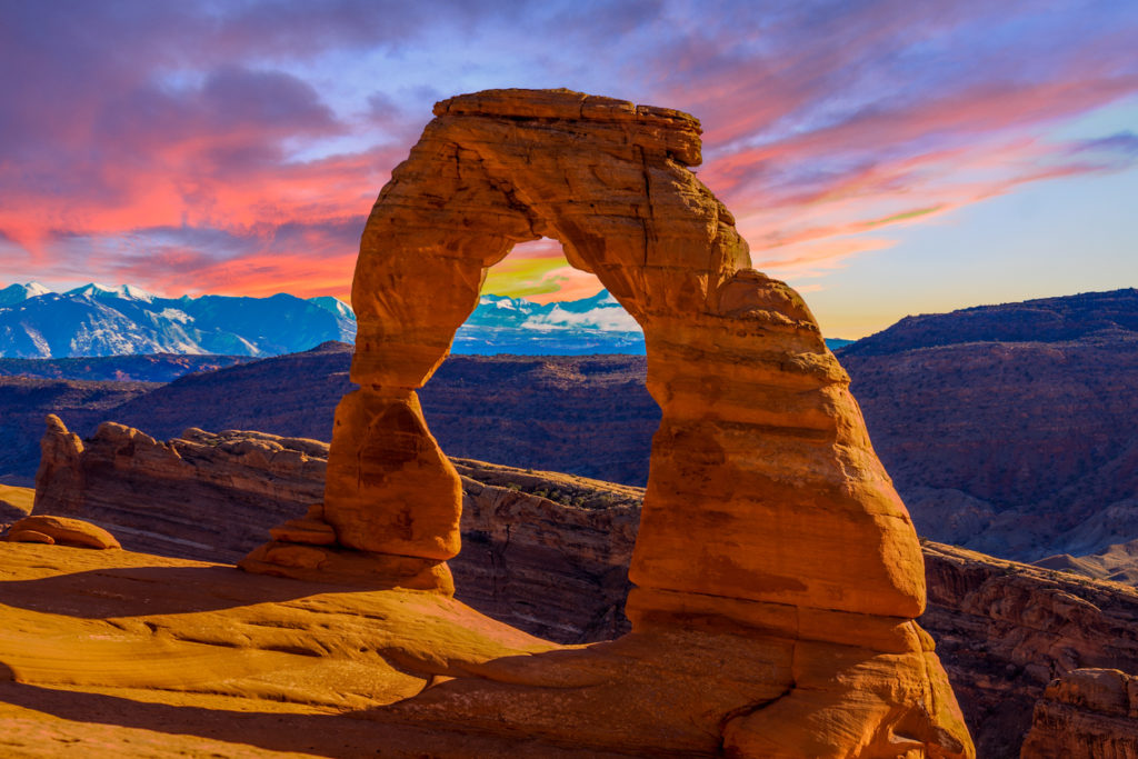 moab utah, utah national parks, Beautiful Sunset Image taken at Arches National Park in Utah