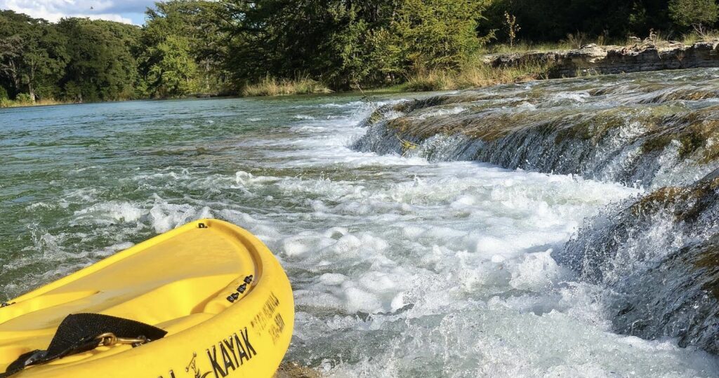 kayak and rapids