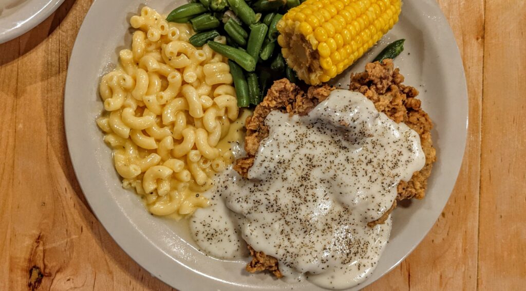 country fried steak dinner