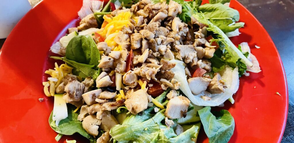 salad at Lost Maples cafe