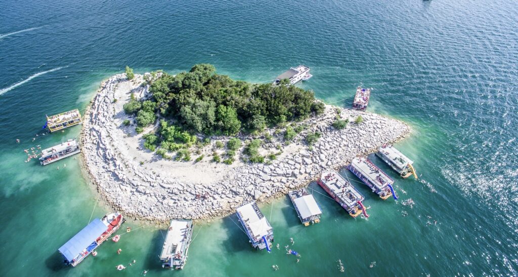 island at Lake Travis
