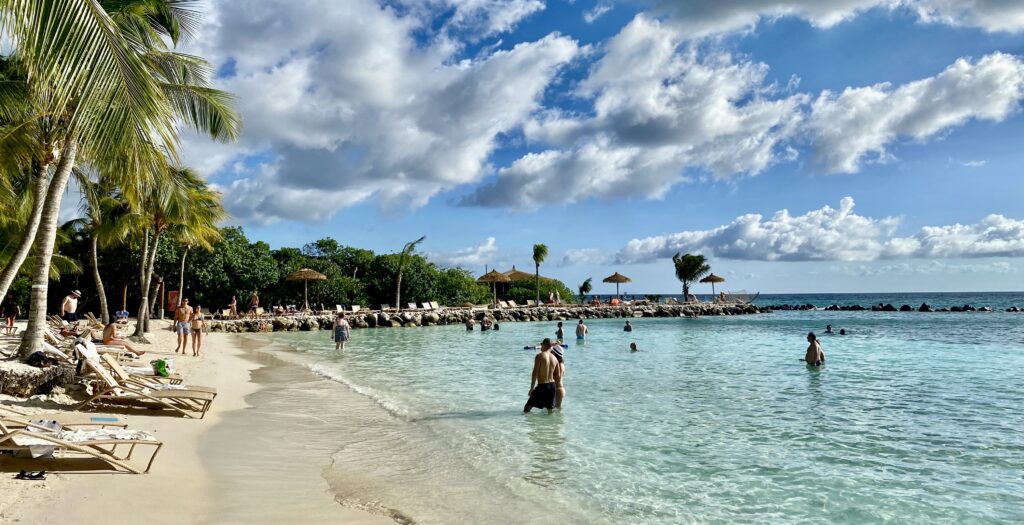 beach at Renaissance Island