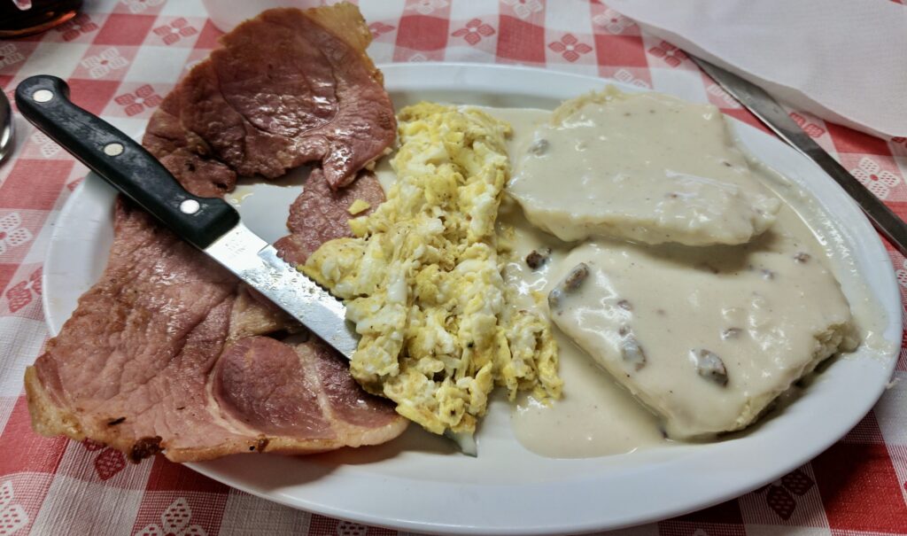 country ham plate