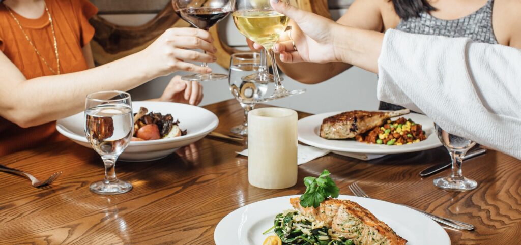 meals and wine
