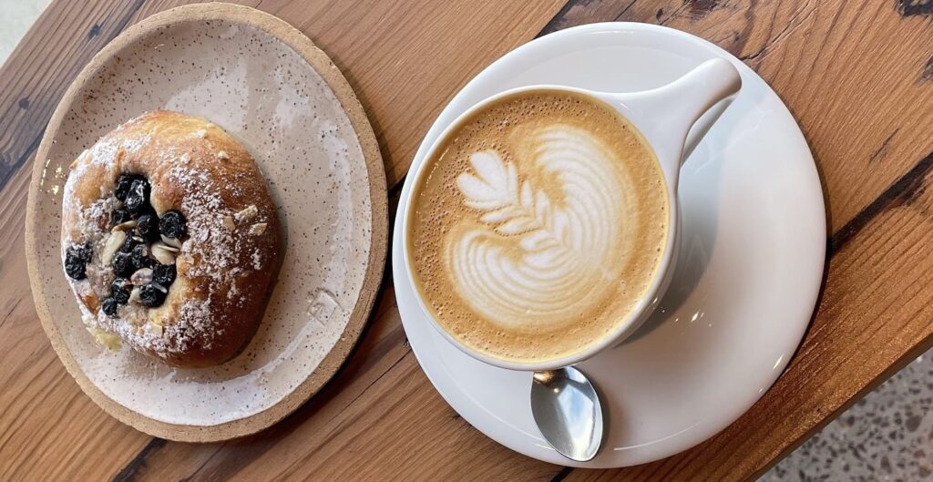 coffee and baked good