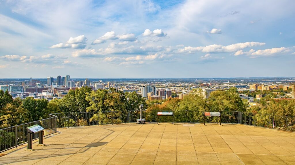view from Vulcan Park and Museum