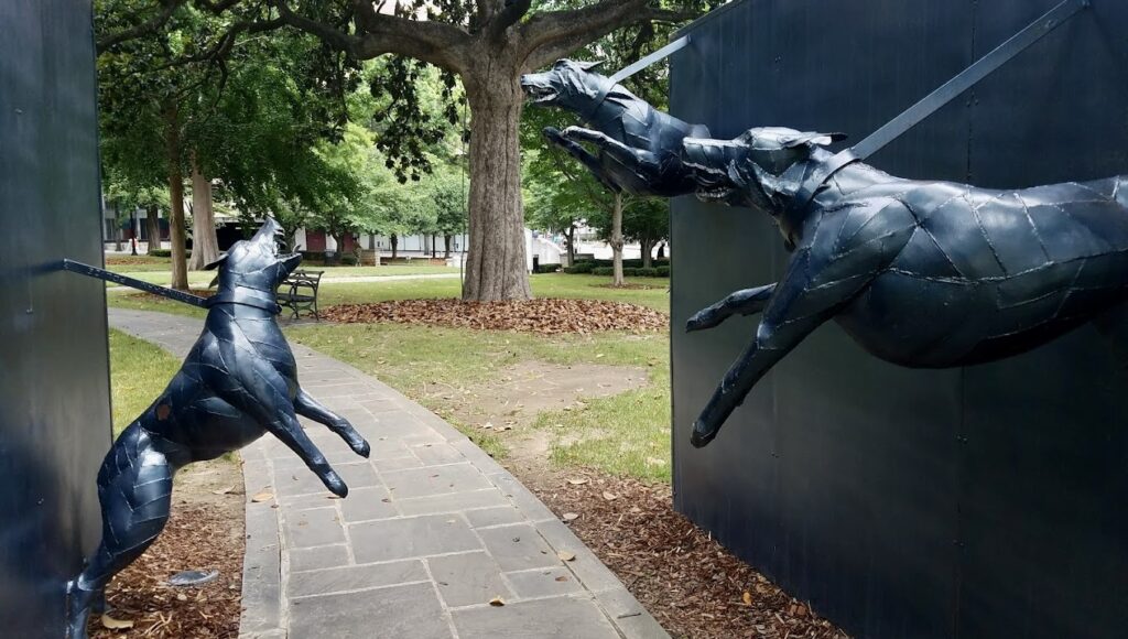 attack dogs sculpture