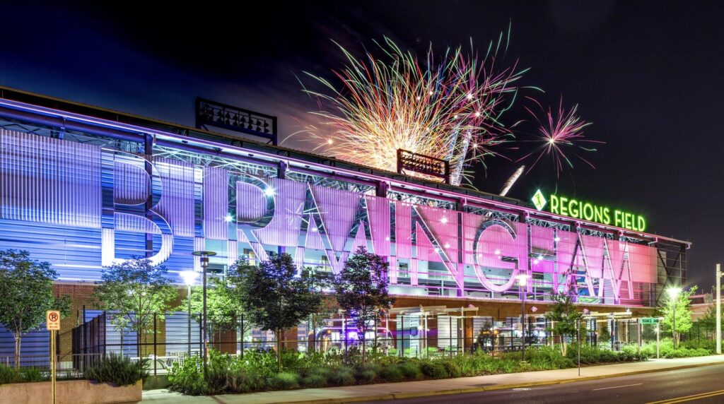 Birmingham Barons Baseball Club fireworks