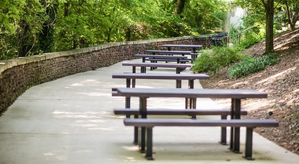picnic tables