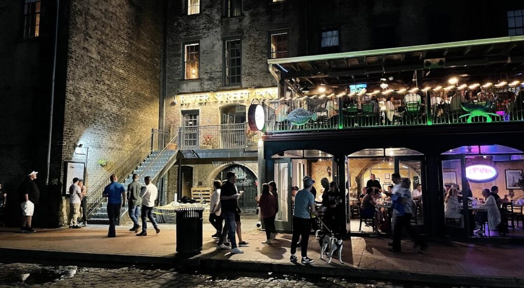 River Street at night