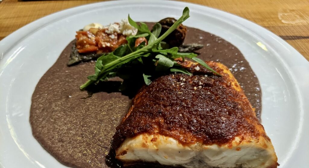 fish with mole sauce