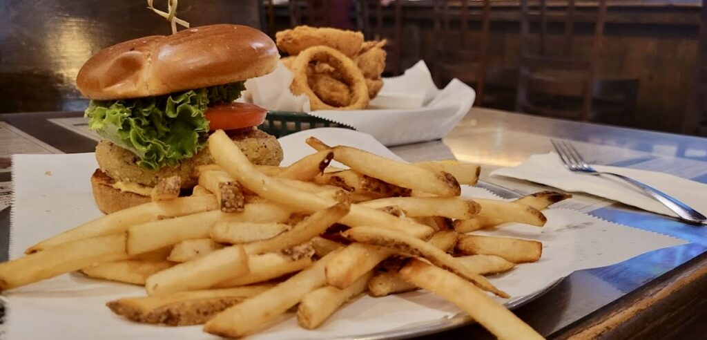 burger and fries