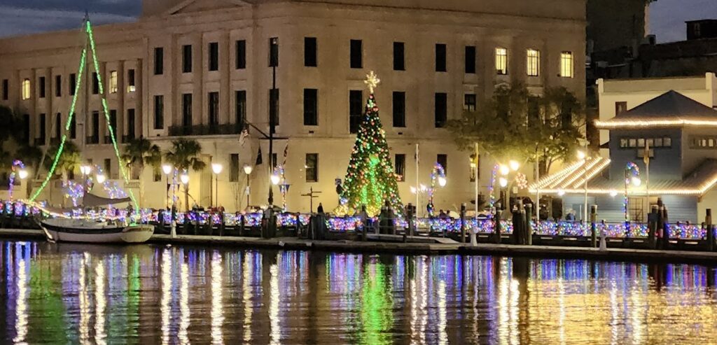 Wilmington Riverwalk lights