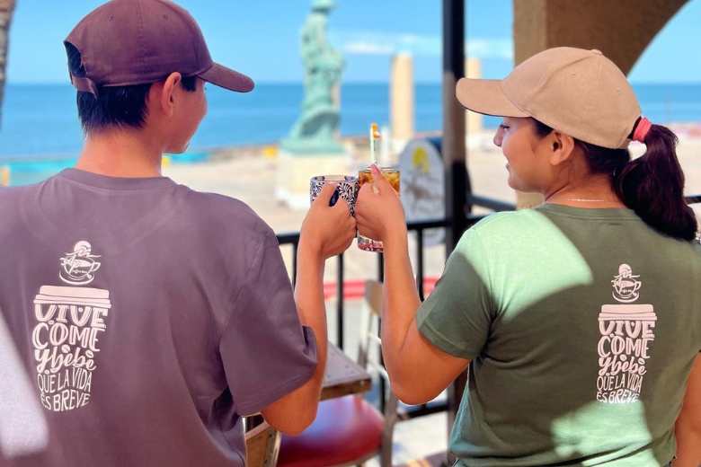 Two People Having Coffee