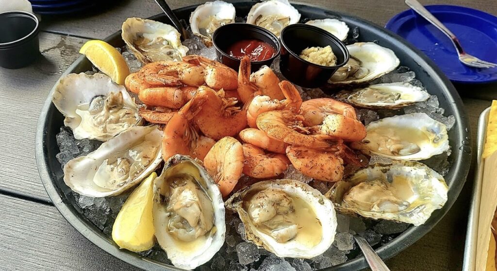 oysters and shrimp