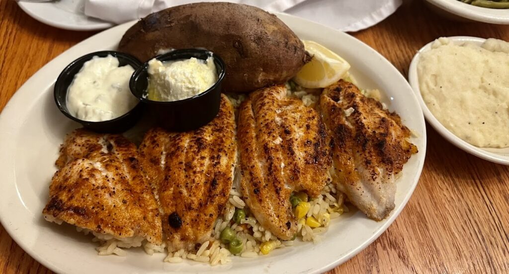 fresh-caught trout