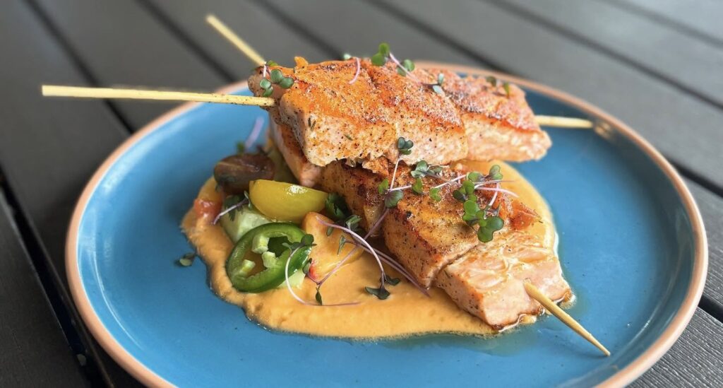 salmon skewers