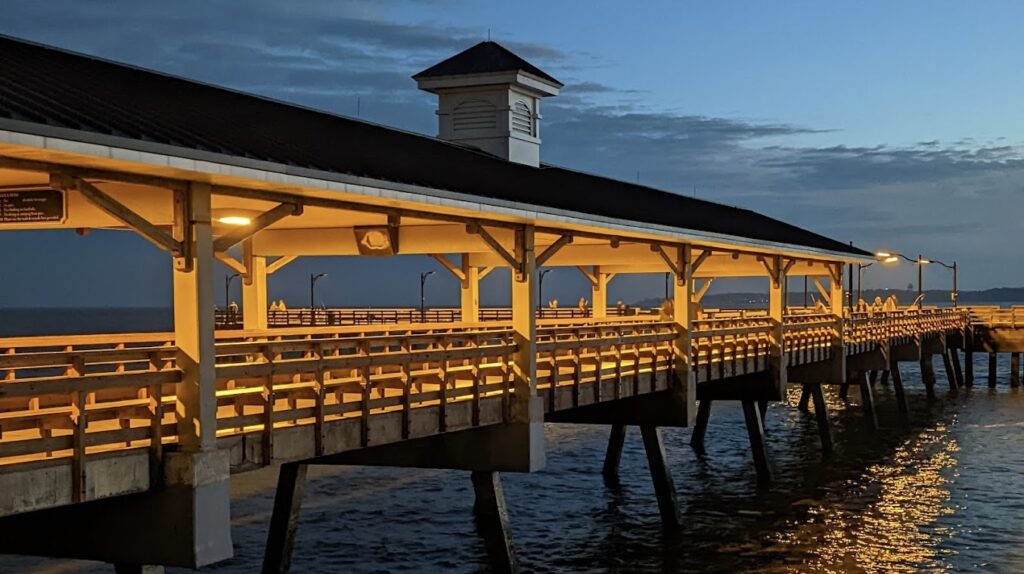 pier at dusk