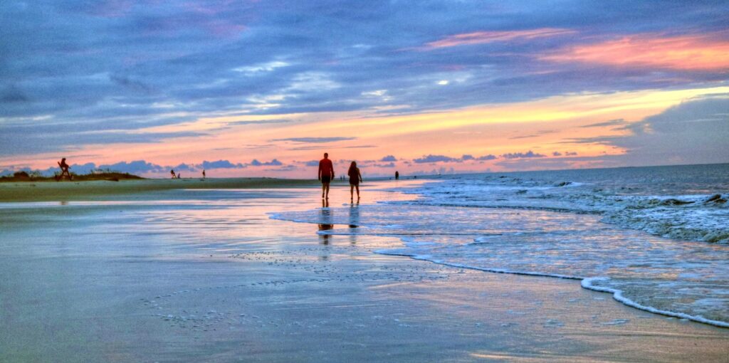 sunrise beach-walk