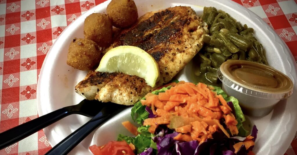 fresh fish dinner