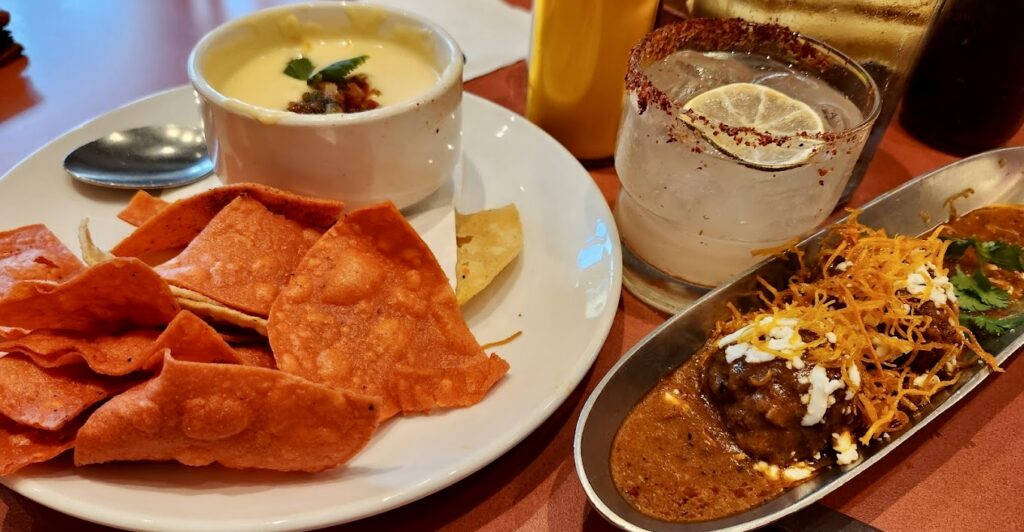 appetizers and margarita