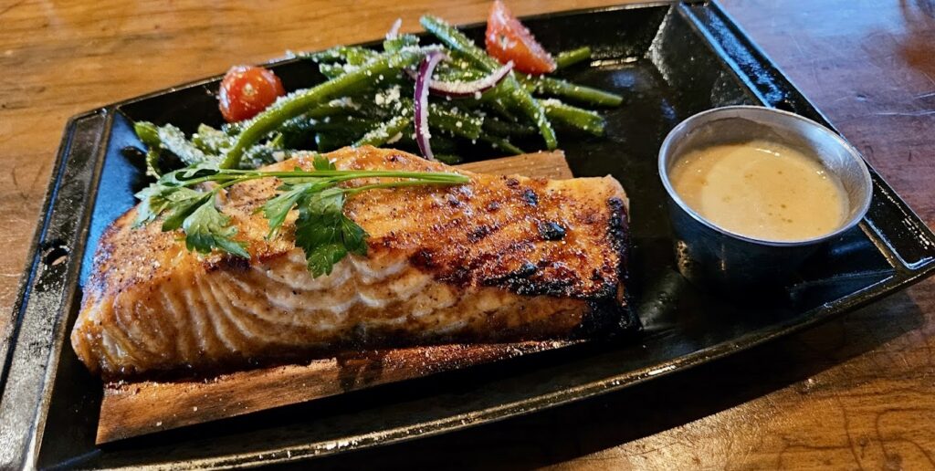 cedar plank salmon