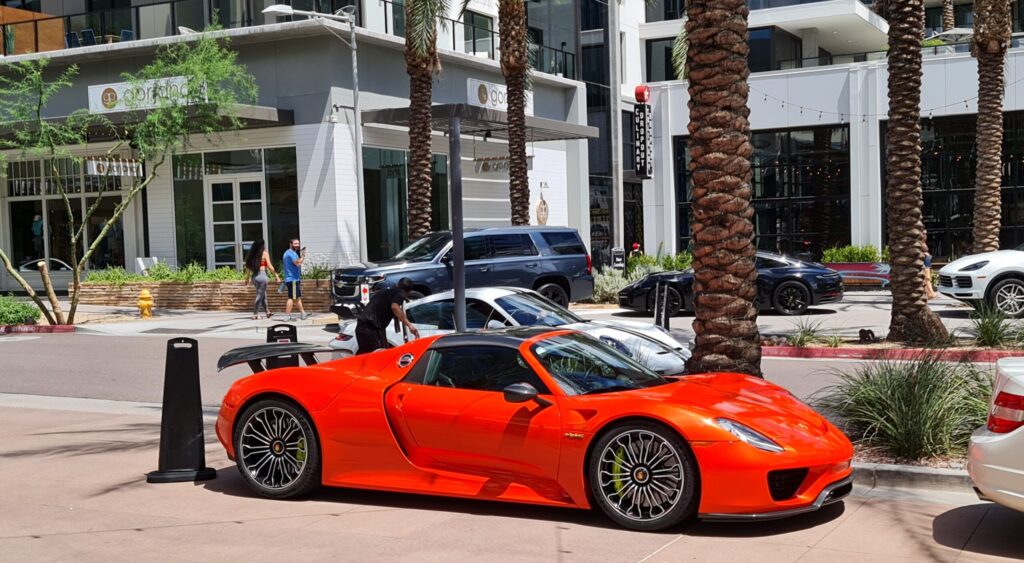 shops and Ferrari