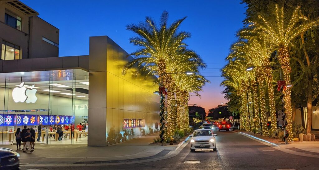 Scottsdale Quarter at night