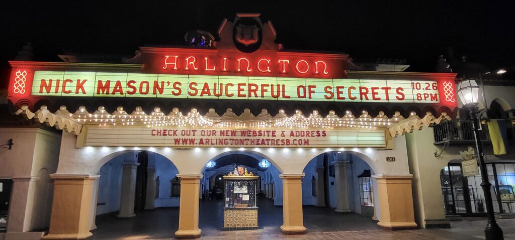 The Arlington Theater marquee