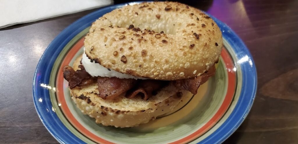 Blue Sky bagel sandwich