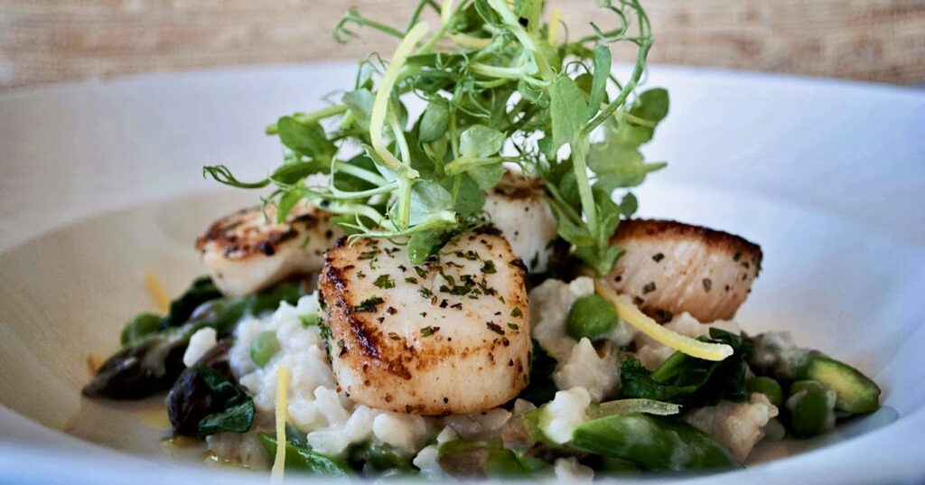 artisan scallop dinner