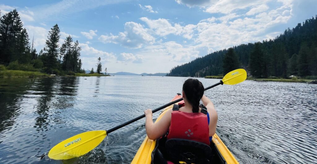 Kayaker on Payette Lake.