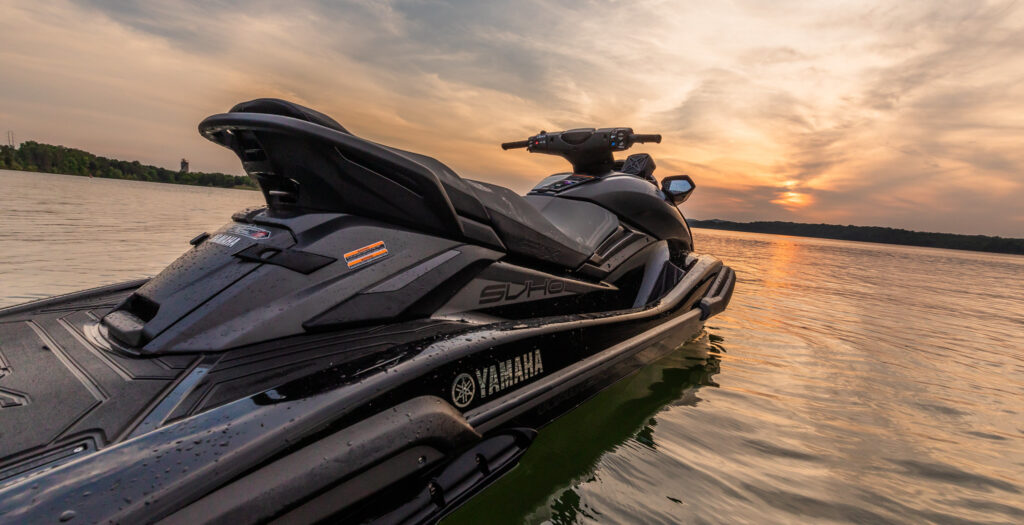 jet ski at sunset