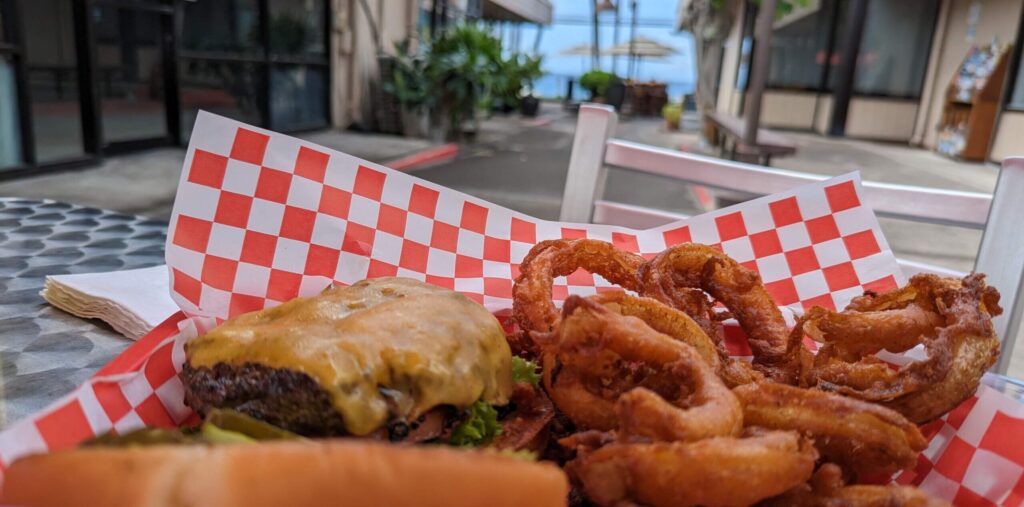 burger basket outside