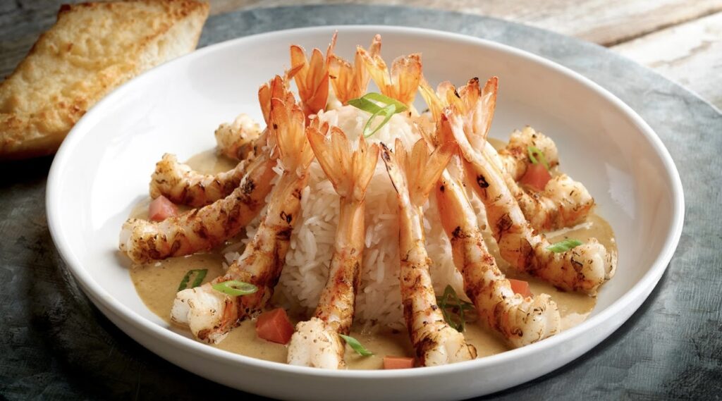 grilled shrimp and rice