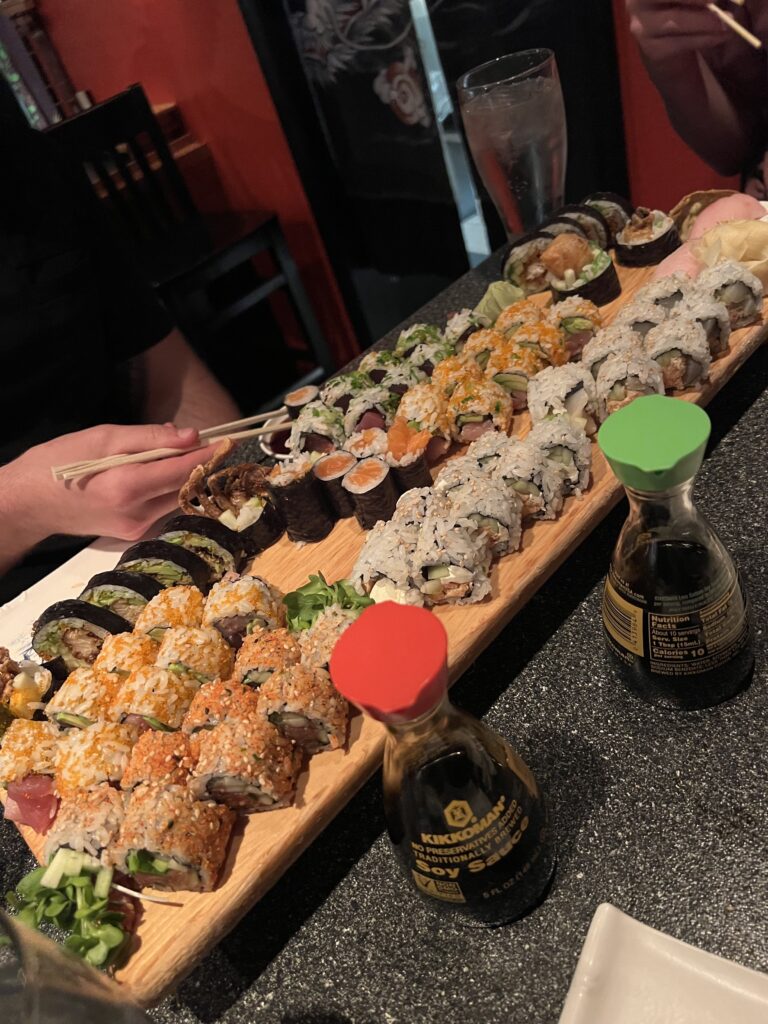 Lots of sushi