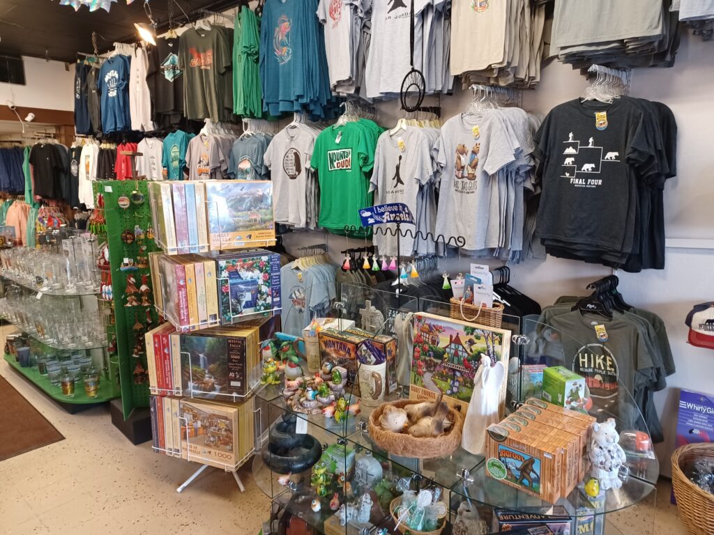 souvenirs and t-shirts
