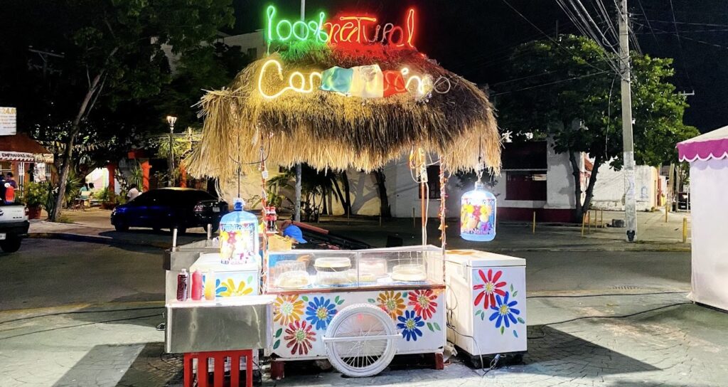 street vendor at Parque de las Palapas