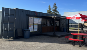 The exterior and tables at Squatchee's Soda.