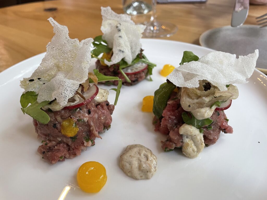 beef tartar appetizer