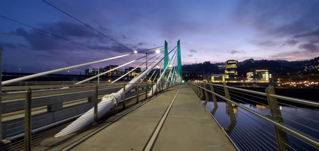 dusk view of bridge