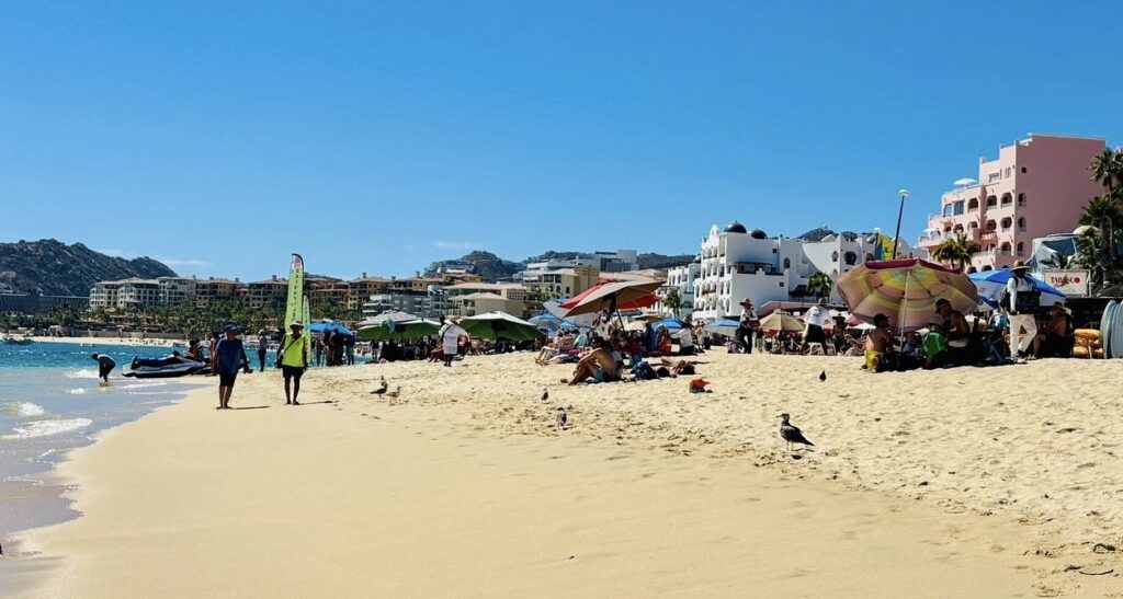 beach and restaurants