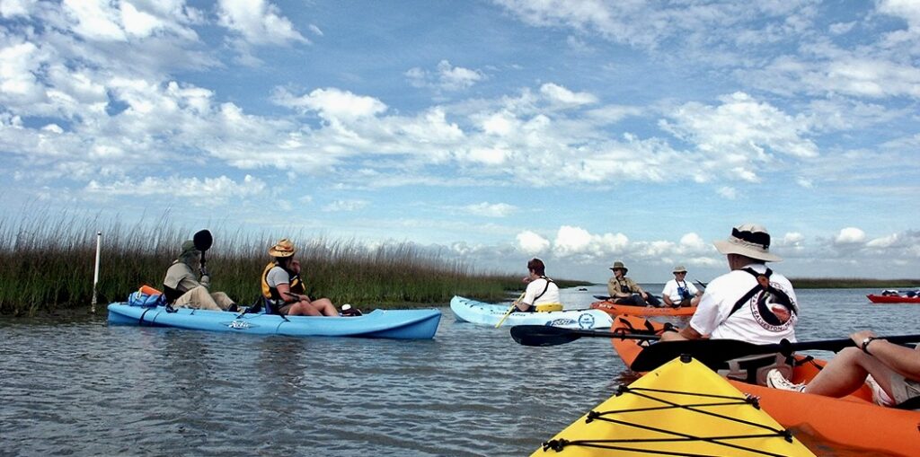 kayakers at East End Lagoon Nature Preserve