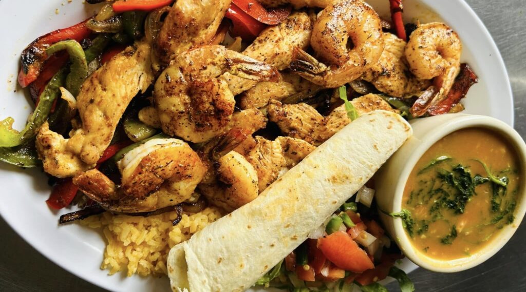 shrimp and chicken entree