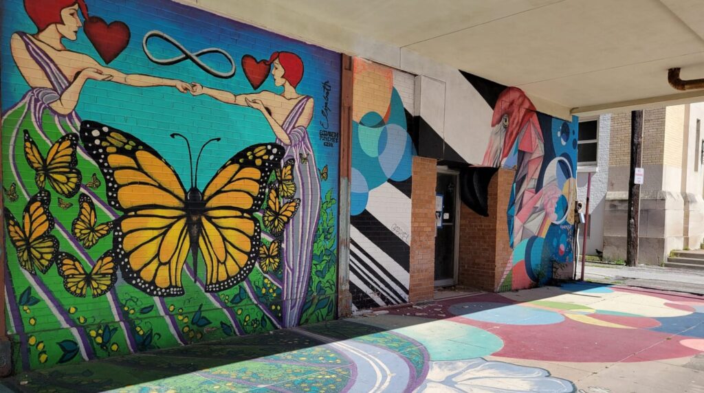 Butterfly mural