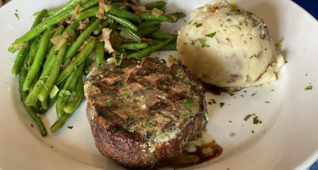 steak at Malibu Beach Grill