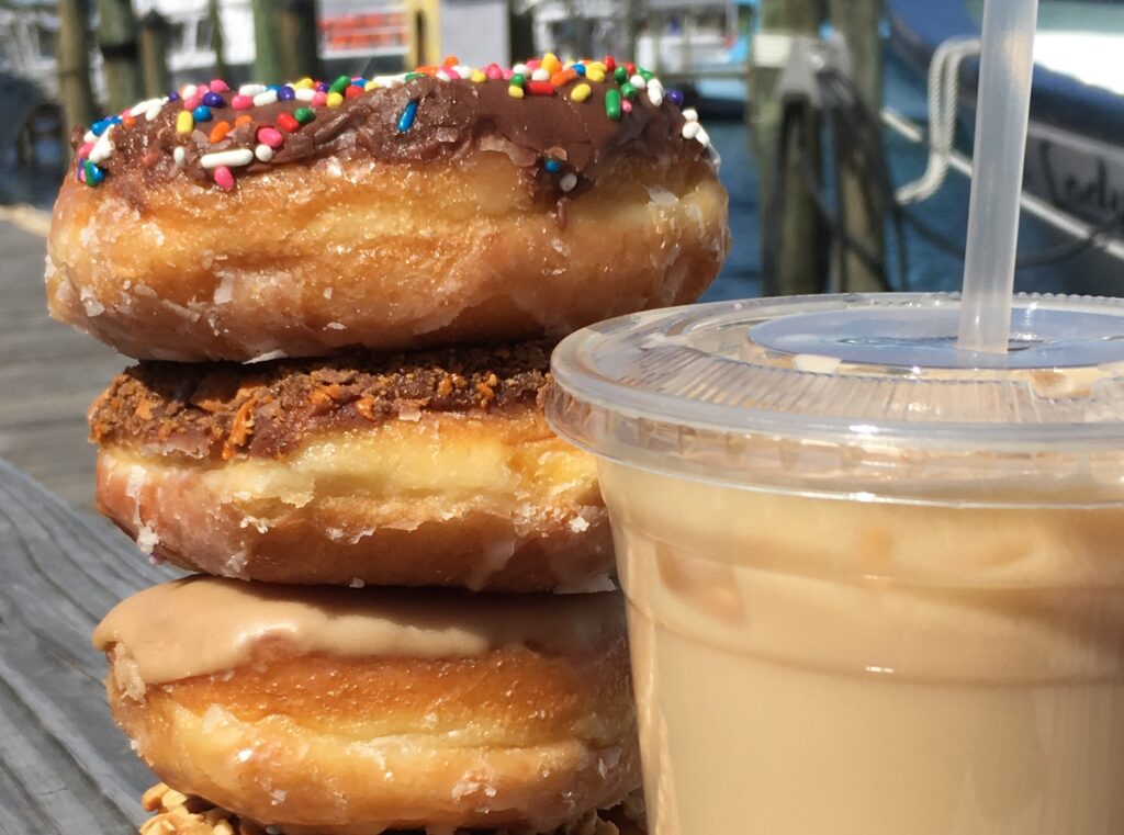 donuts and iced coffee