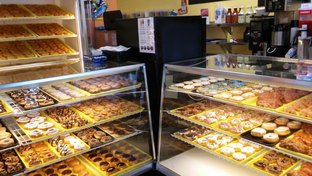donuts on display