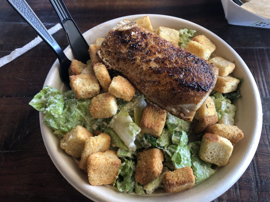 Ceasar's salad with fish